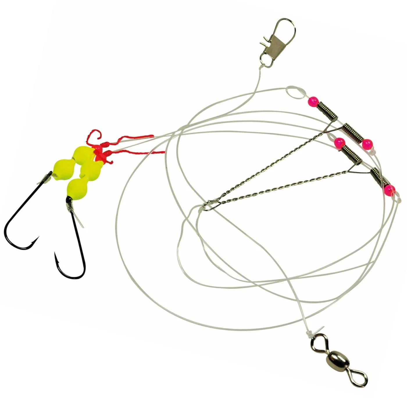 Dieter Eisele Vorfach fluor gelb 110cm 0,40mm 2 Haken Gr. 2