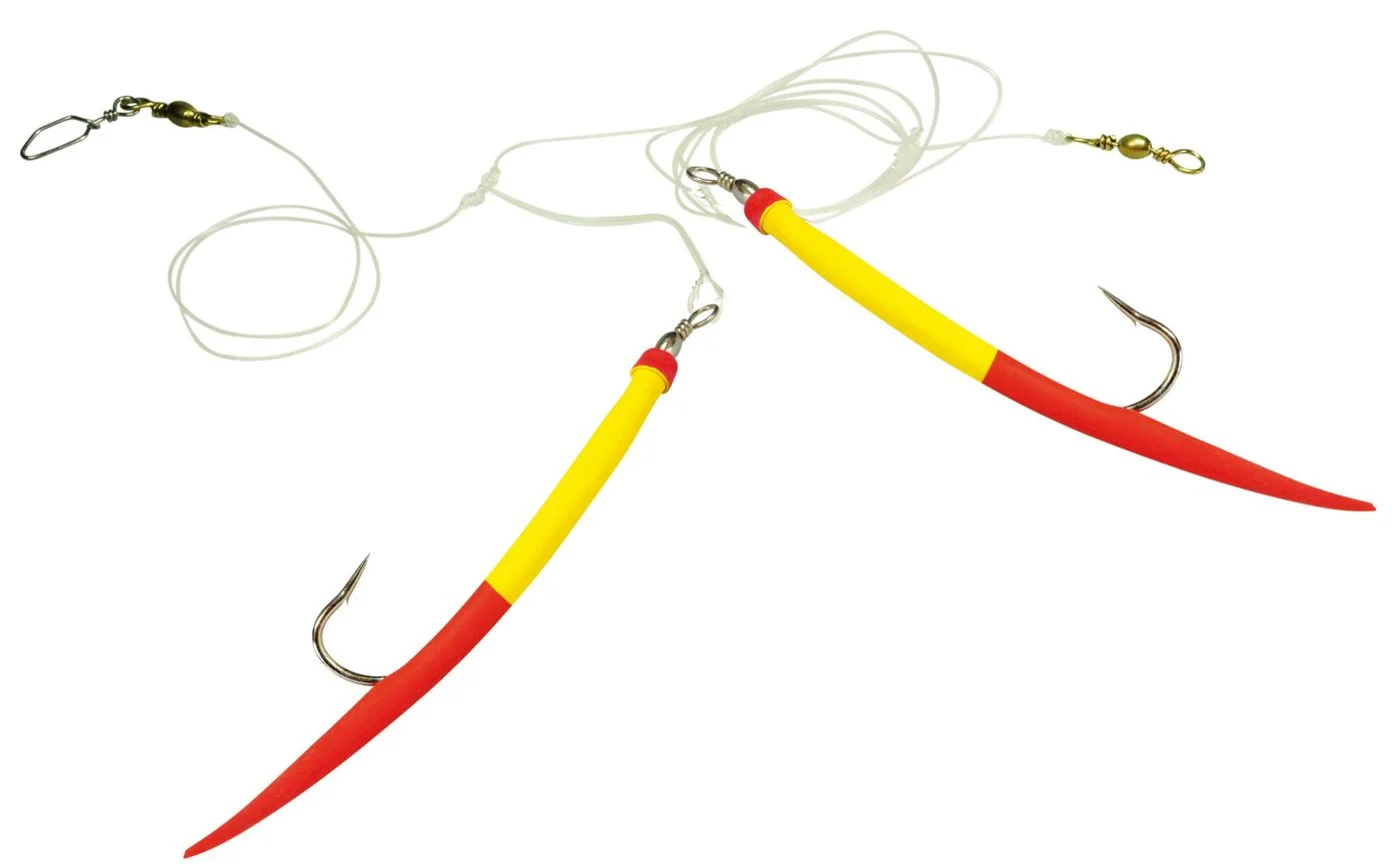 Dieter Eisele XXL-Makk System gelb/rot 2 Haken 10/0 160cm 1,20mm