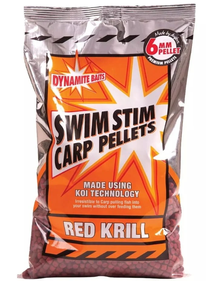 Dynamite Baits Swim Stim Pellets 900g 6mm Red Krill
