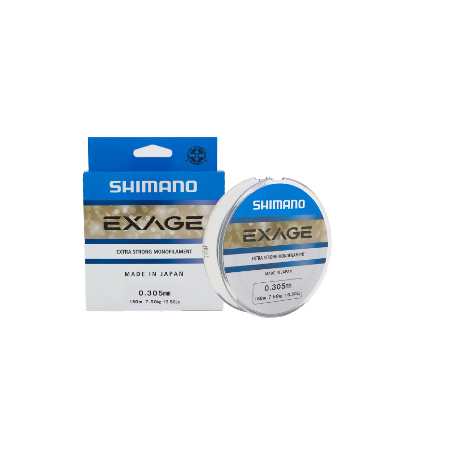 Shimano Exage line, 300m, steel grey, monofilament fishing line