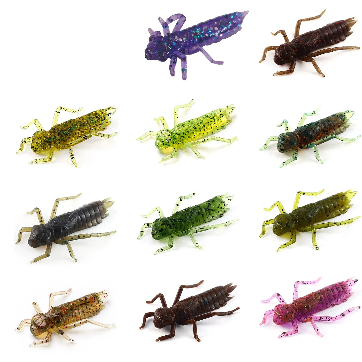 Fishup Dragonfly 0,75" 2cm - 12 Gummiköder Angelfliege Chaos