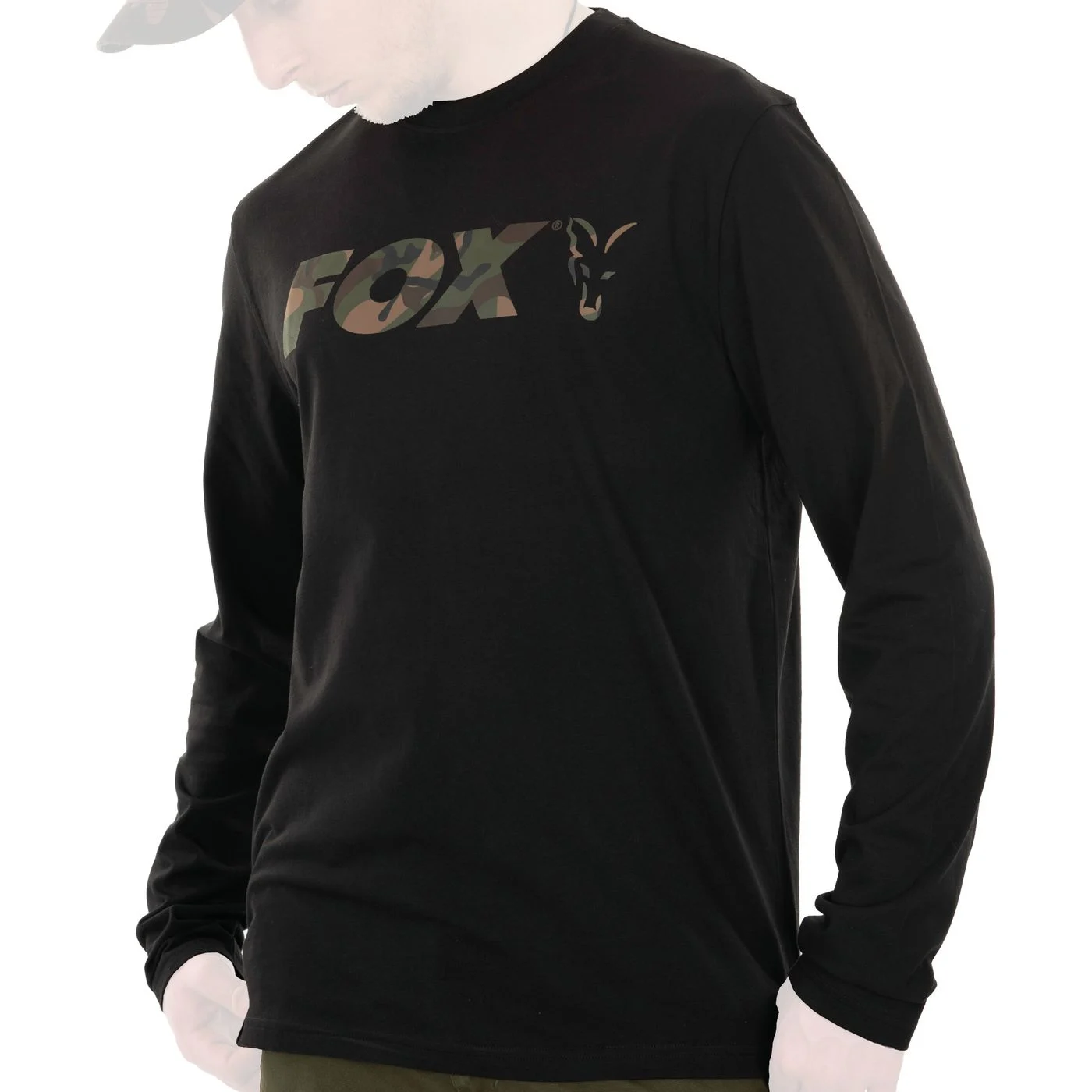 Fox Black/Camo Long Sleeve T-Shirt - Angelshirt S