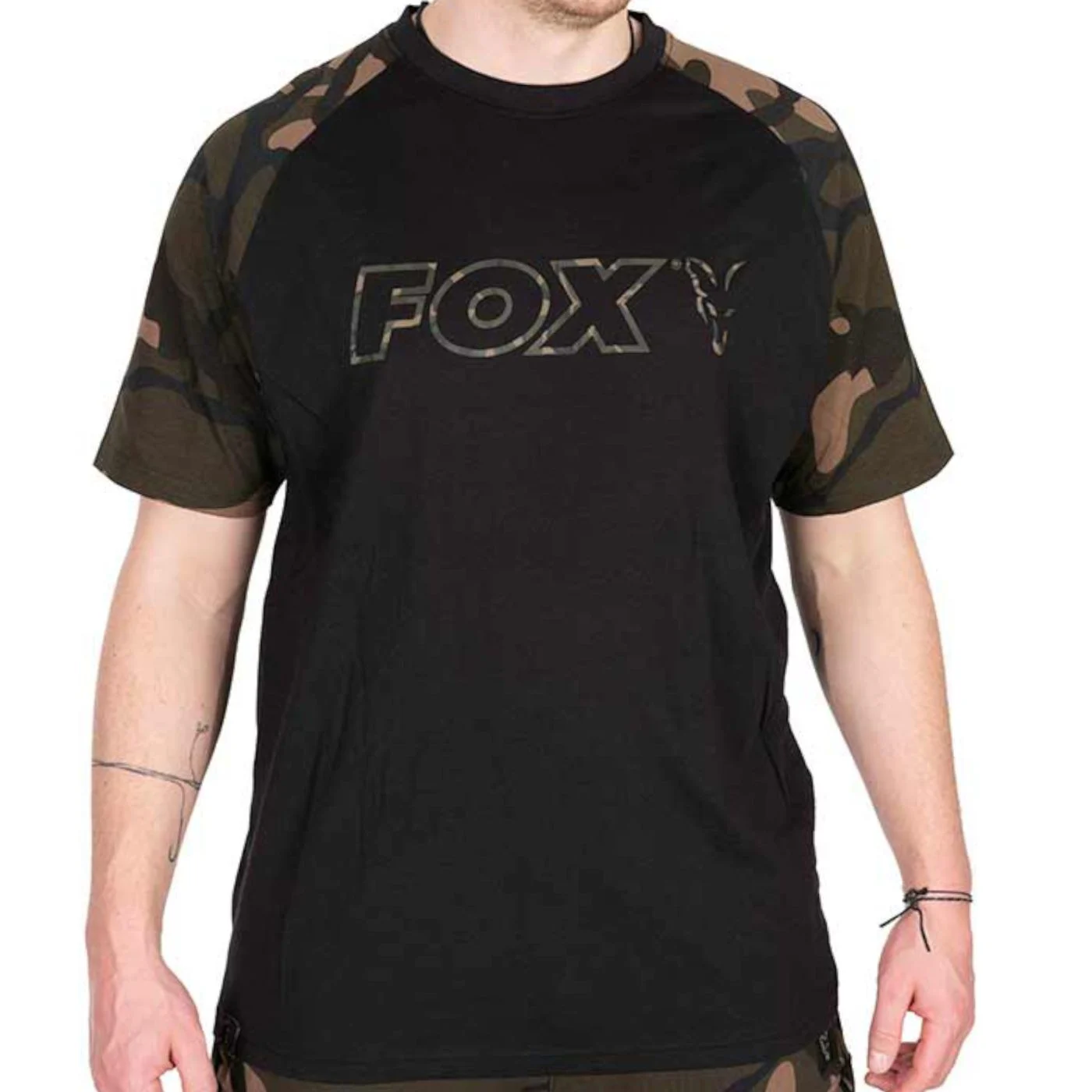 Fox Black / Camo Outline T-Shirt - Angelshirt S