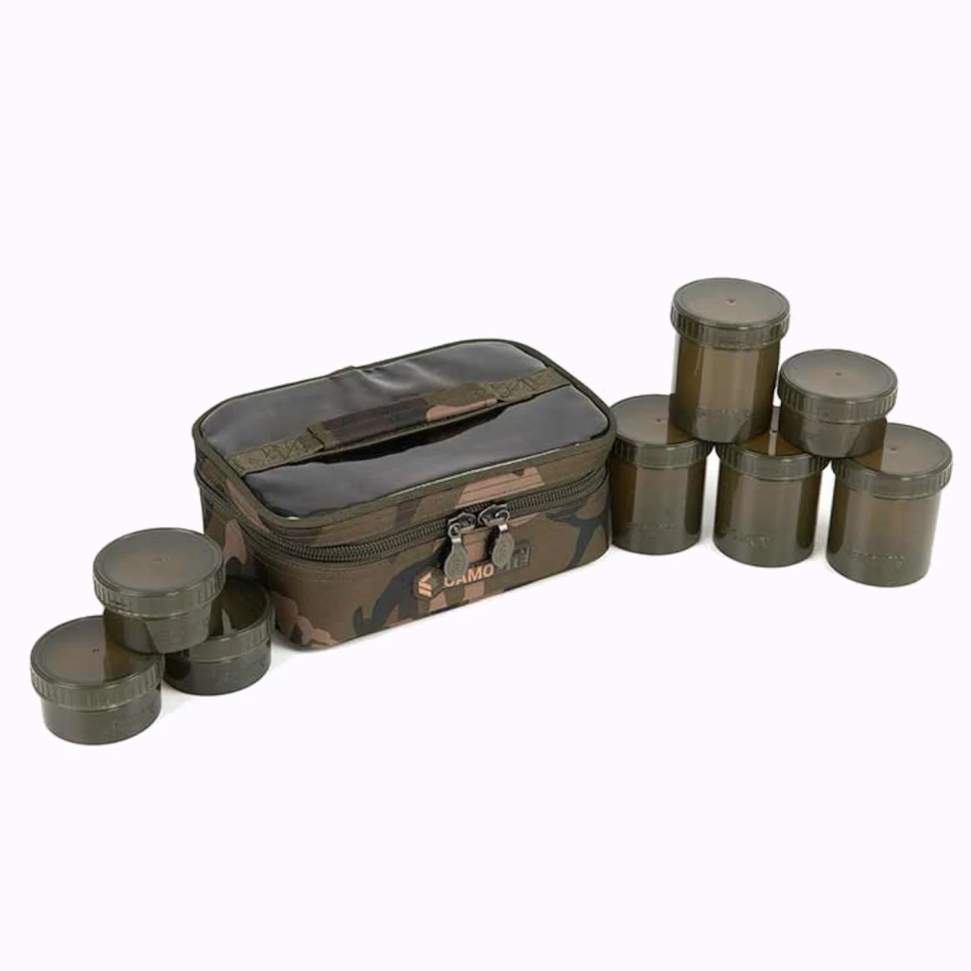 Fox Camolite 8 Pot Hookbait case 24,5x16,5x9,5cm - Angeltasche