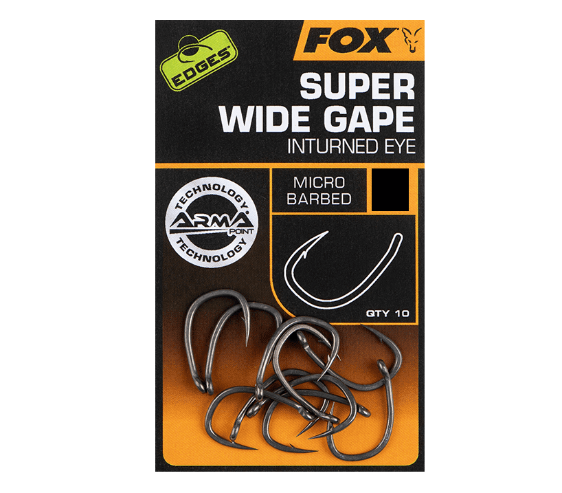 Fox Edges Armapoint Super Wide Gape Inturned Eye Größe 02 10 Stück