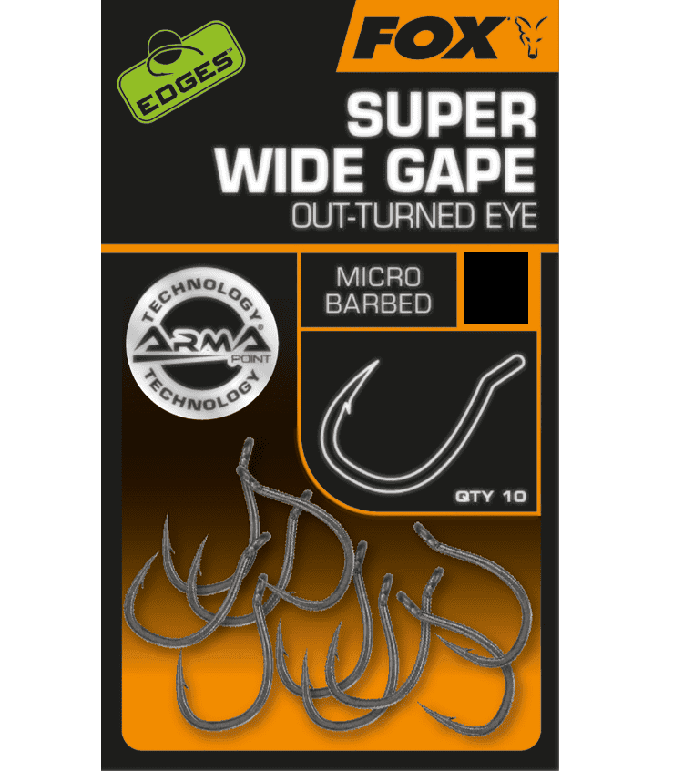 Fox Edges Armapoint Super Wide Gape Outturned Eye Größe 02 10 Stück