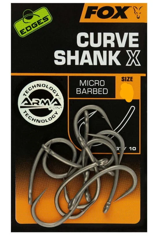 Fox Edges Curve Shank X Size 4 10 Stück