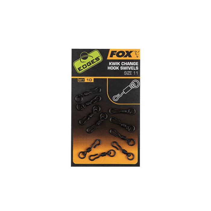 Fox Edges Kwik Change Hook Swivels Size 11 10 Stück