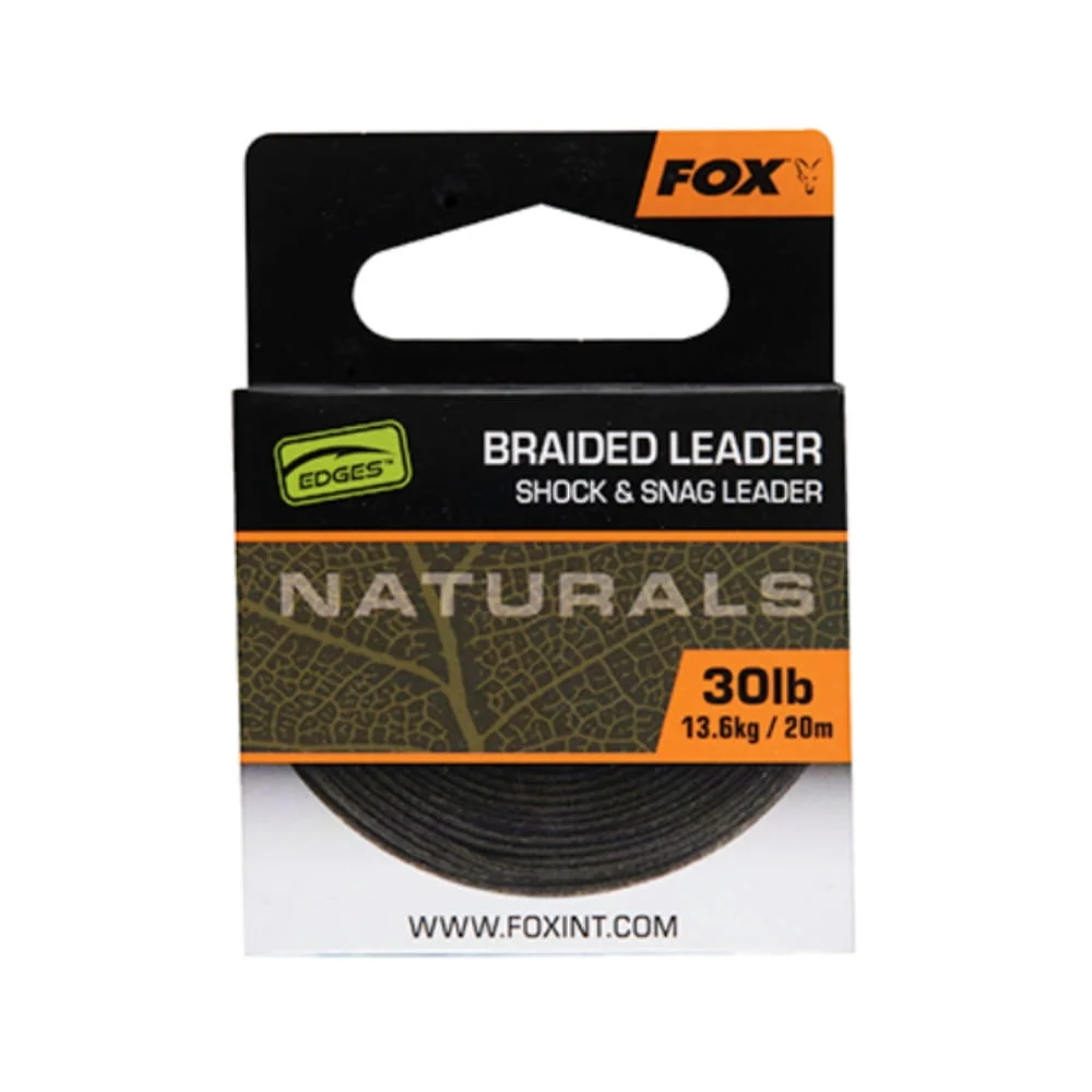 Fox Naturals Braided Leader 30 lbs 13,6 kg 20 Meter