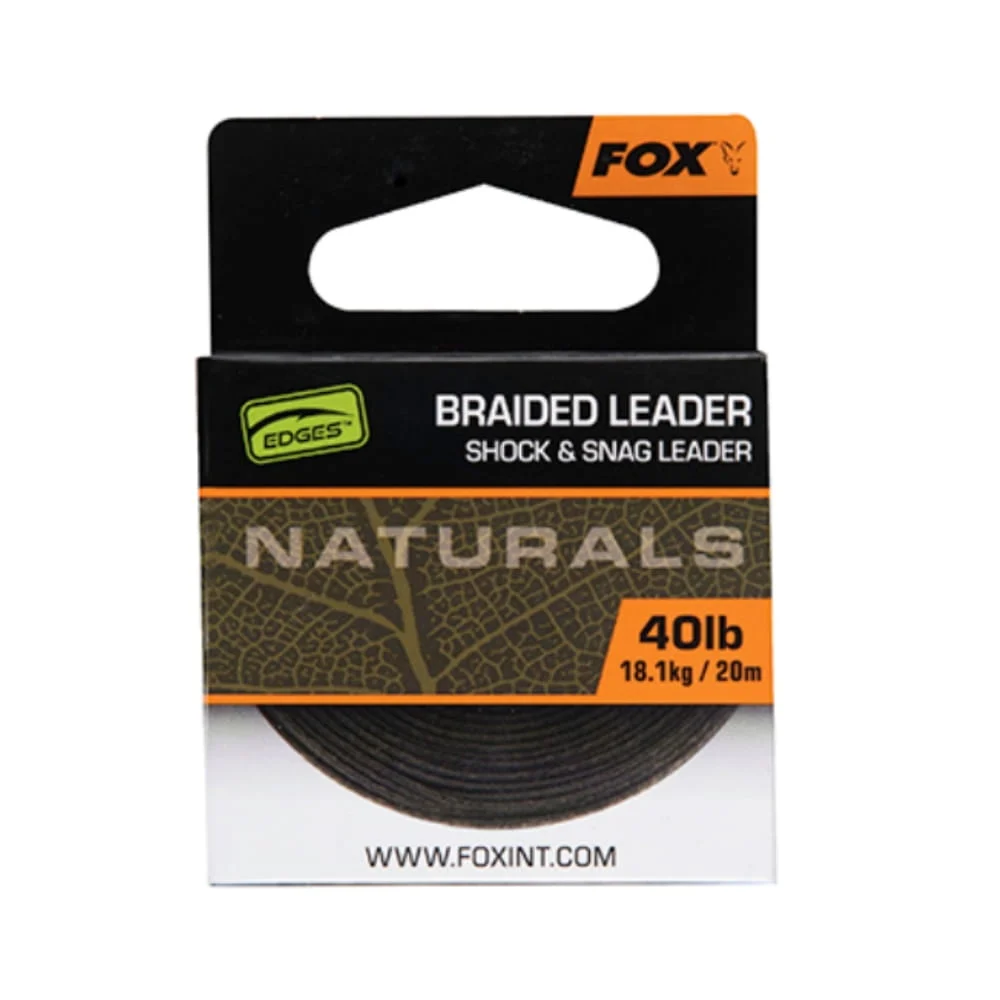Fox Naturals Braided Leader 40 lbs 18,1 kg 20 Meter
