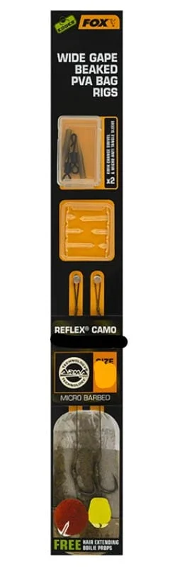 Fox Edges Wide Gape Beaked PVA Ready Rigs 20lb Größe 6 2 Stück