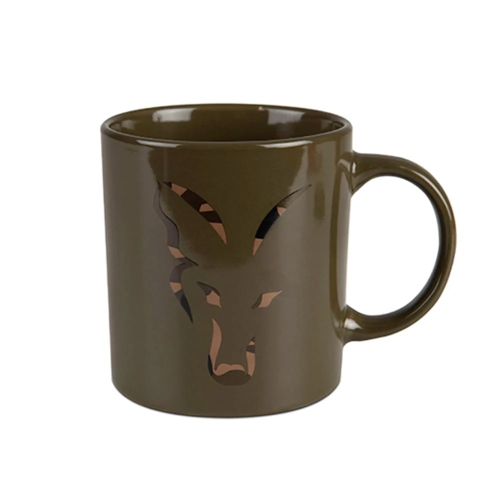 Fox Green Camo Head Ceramic Mug
