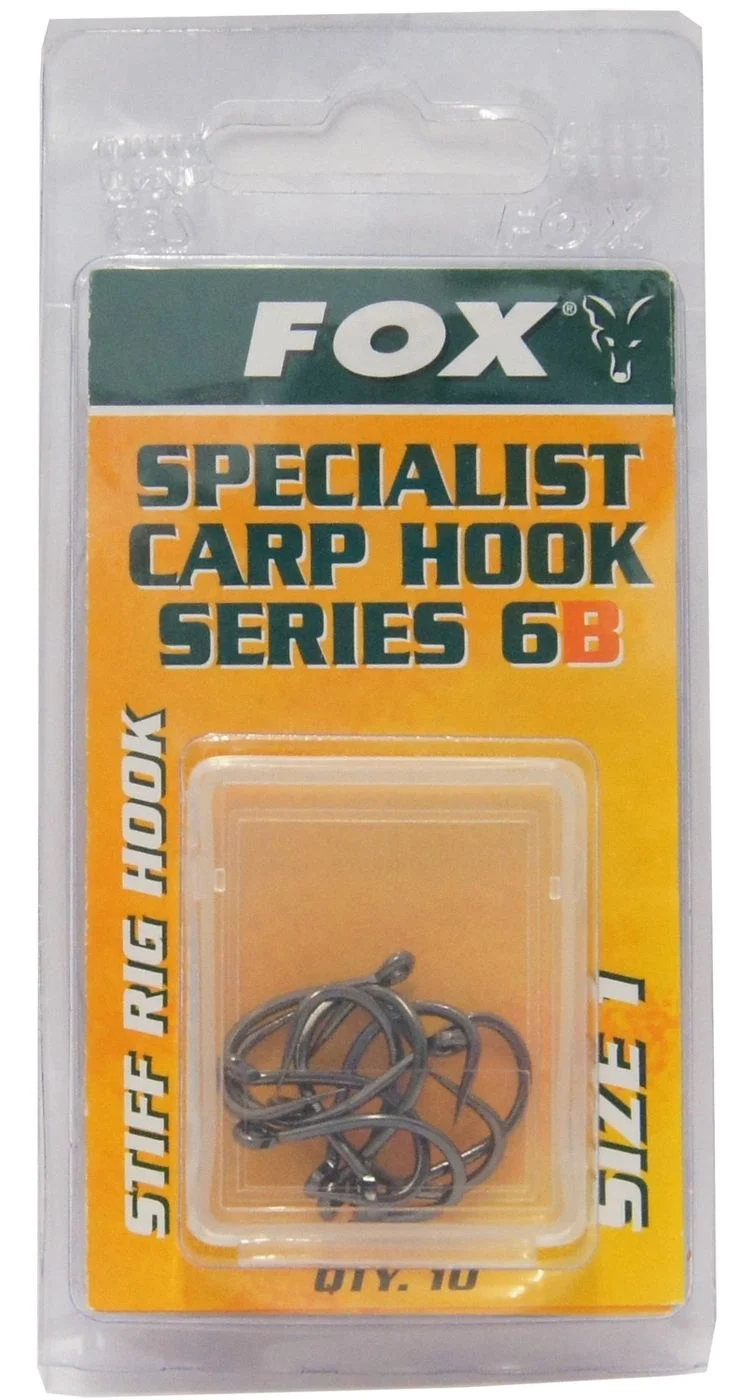 Fox Karpfen Haken Stiff Rig Hook Gr. 1b für Boilies
