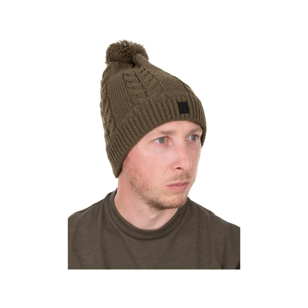Fox Khaki Knitted Bobble