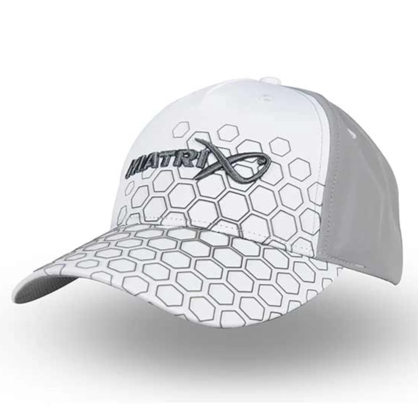 Fox Matrix Hex Print Baseball Cap White - Angelcap