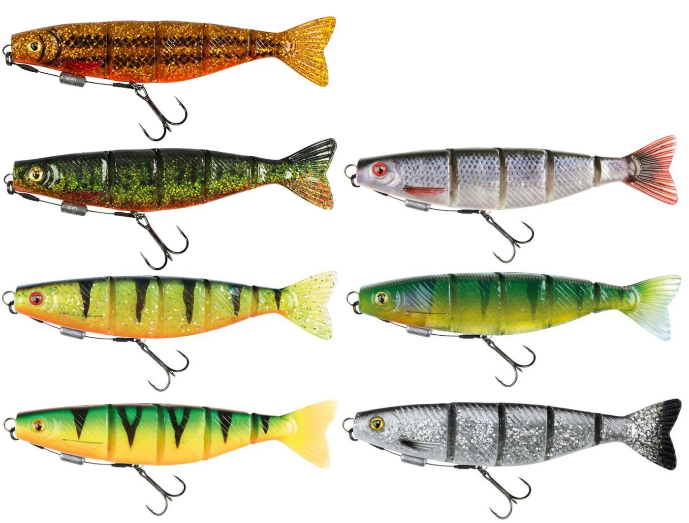 Fox Rage 18cm 52g Pro Shad Jointed Loaded - montierter Gummifisch UV Stickleback