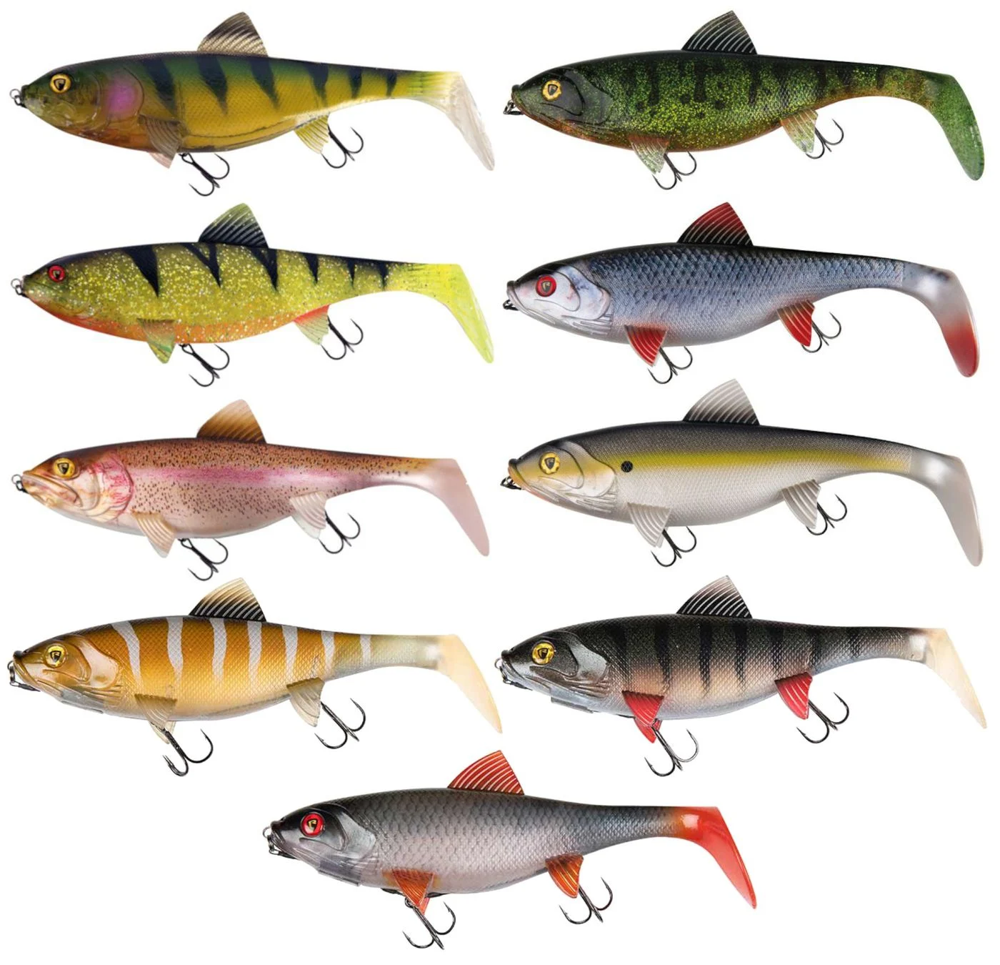 Fox Rage Giant Replicant Wobble 27cm 218g - Gummifisch UV Young Perch