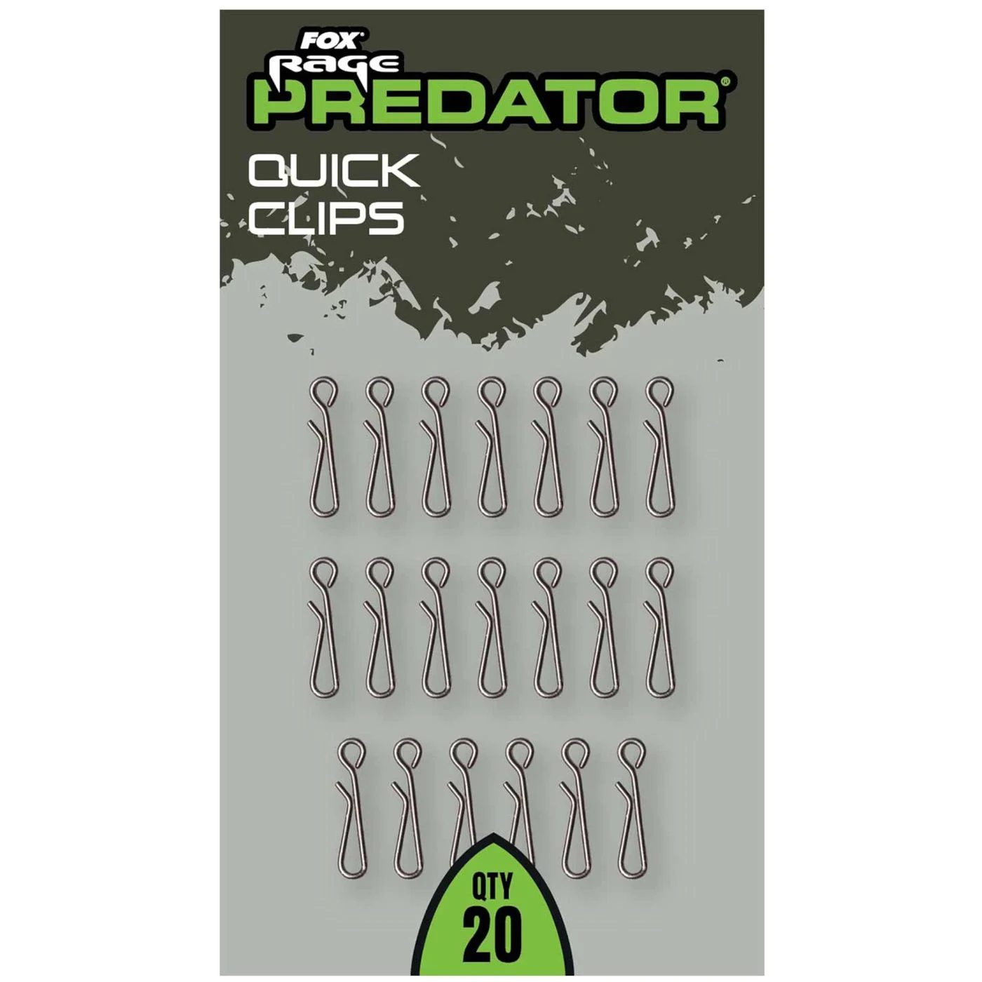 Fox Rage Predator Gemini Clips Large - 20 Bleiclips