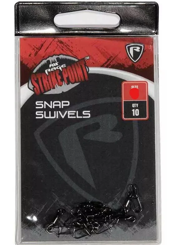 Fox Rage Rage Strike Point Snap Swivel Größe 2 10 Stück
