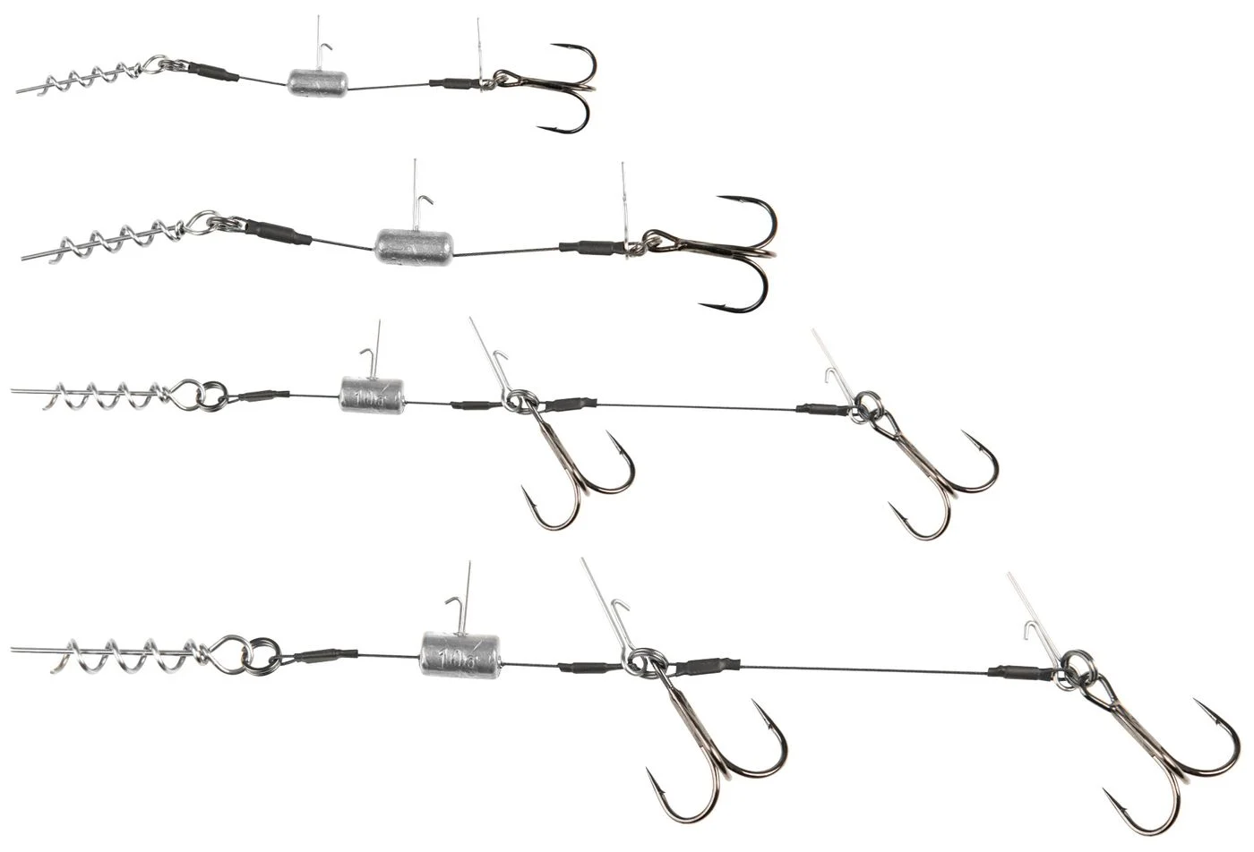 Fox Rage TiPro Harness 35kg Gummifischsystem für Köderlängen von ca. 10-15cm/ Gr. 1/ 4g