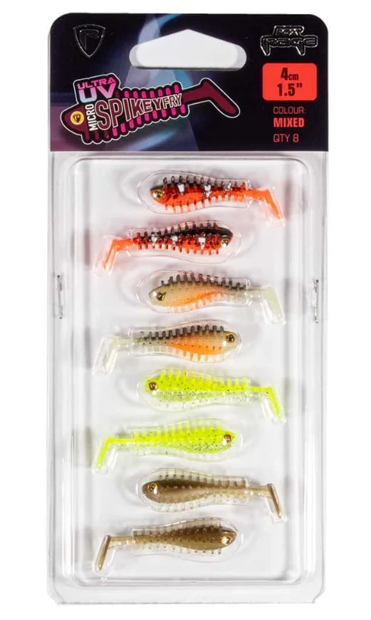 Fox Rage UV Micro Spikey Mixed Lure Pack 4 cm 8 Stück