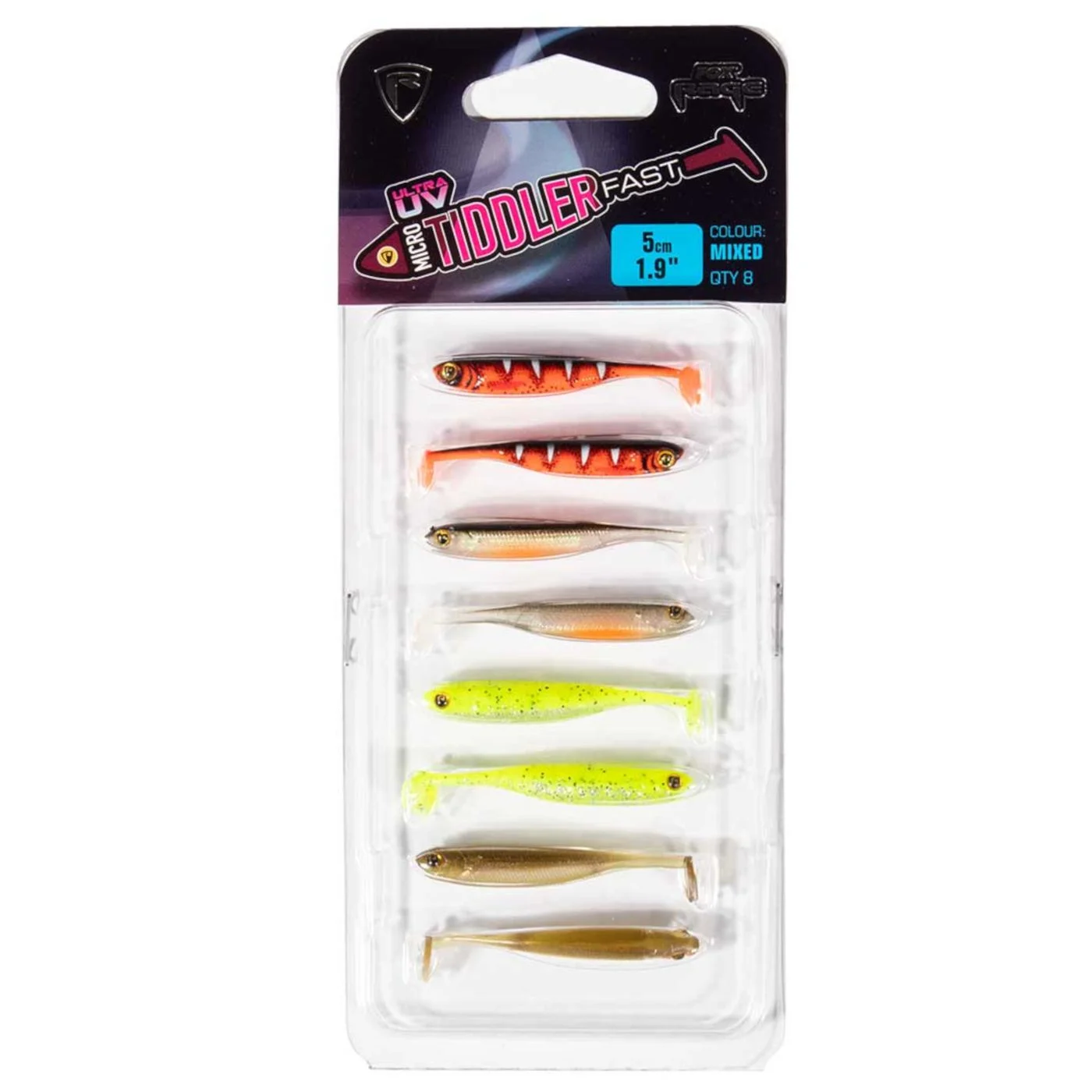 Fox Rage UV Micro Tiddler Fast 4cm - 8 Gummfiische