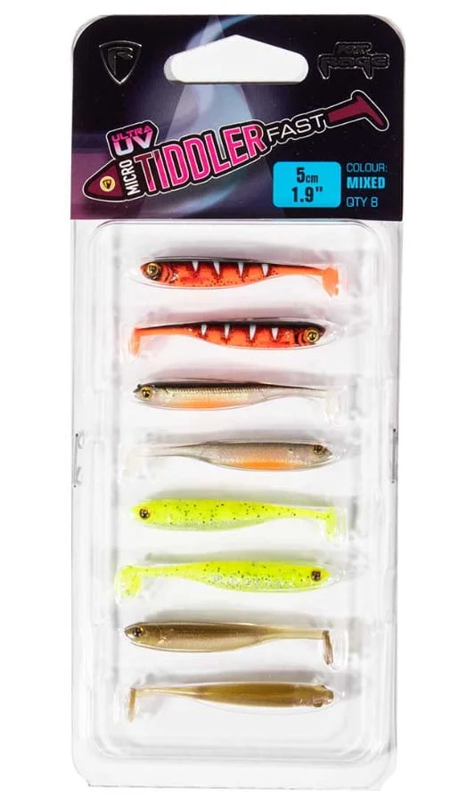Fox Rage UV Micro Tiddler Mixed Lure Pack 5 cm 8 Stück