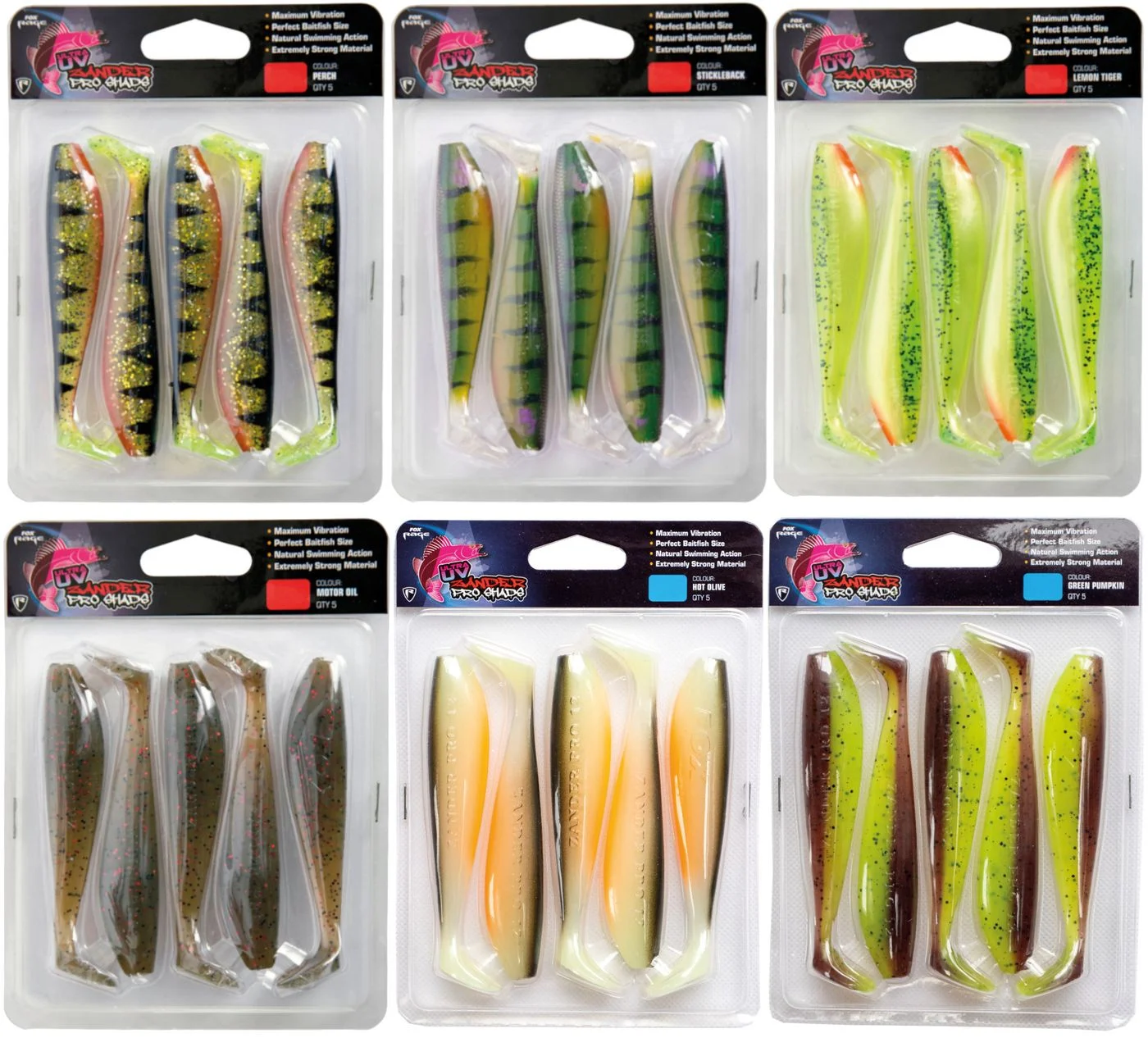 Fox Rage Zander Pro Ultra UV 12cm - 5 Gummifische Lemontiger