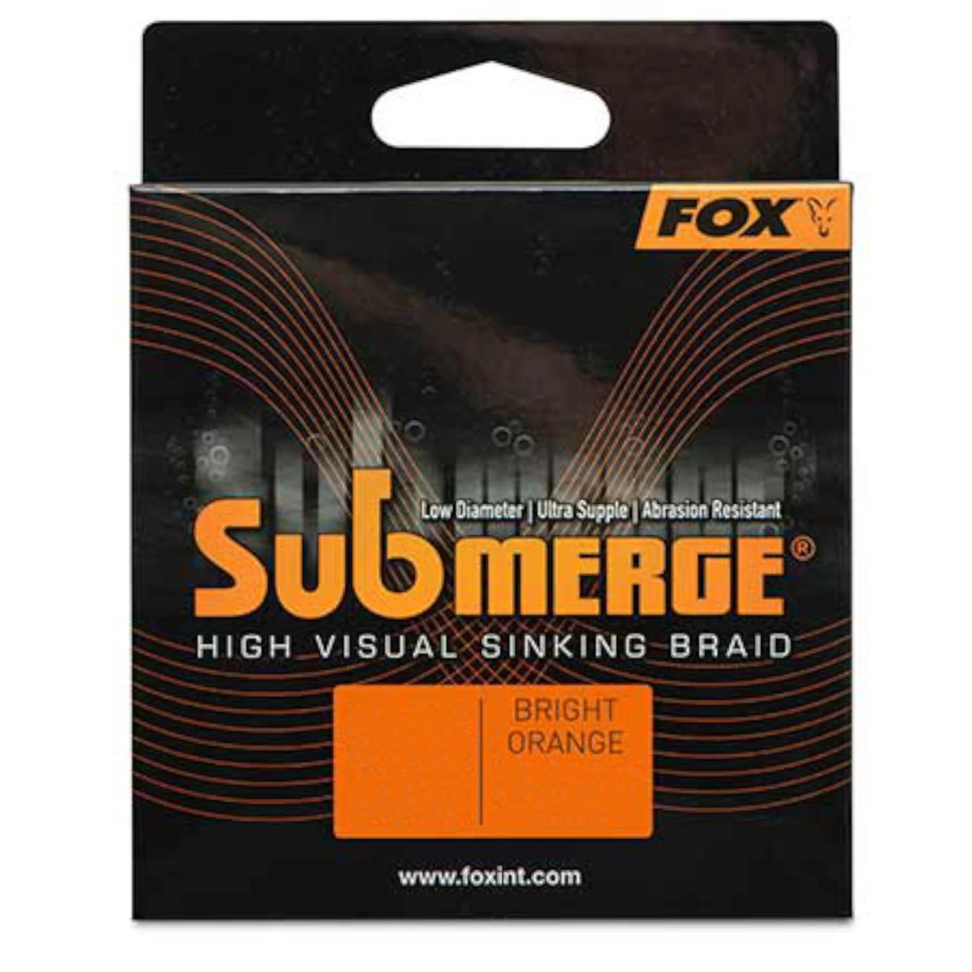 Fox Submerge Orange sinking braid - 600m geflochtene Angelschnur 0.20mm / 15.8kg / 35lb