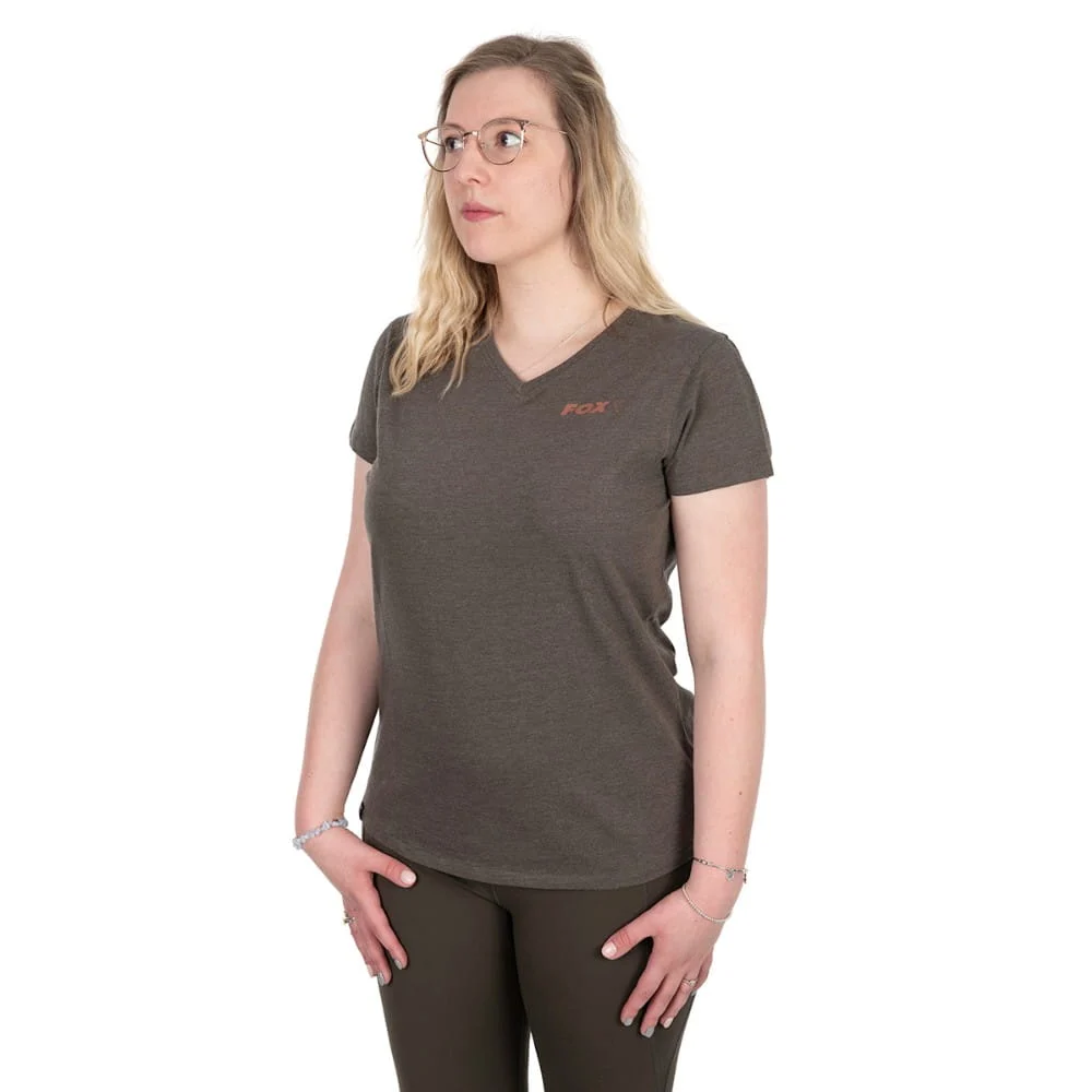Fox Damen V-AusschnittT-Shirt Large (UK 16-18)