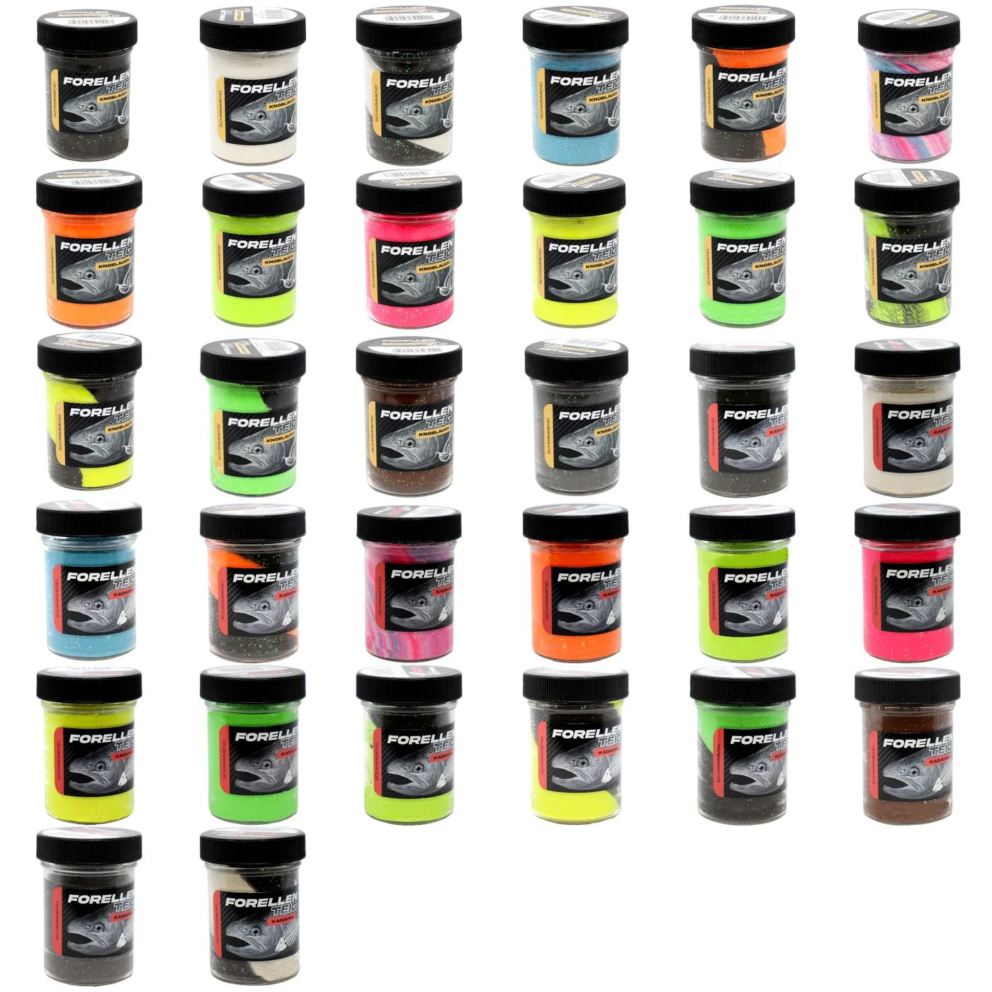 FTM Forellenteig schwimmend 50g - Forellenteig Schwarz / Perlmutt - Knoblauch