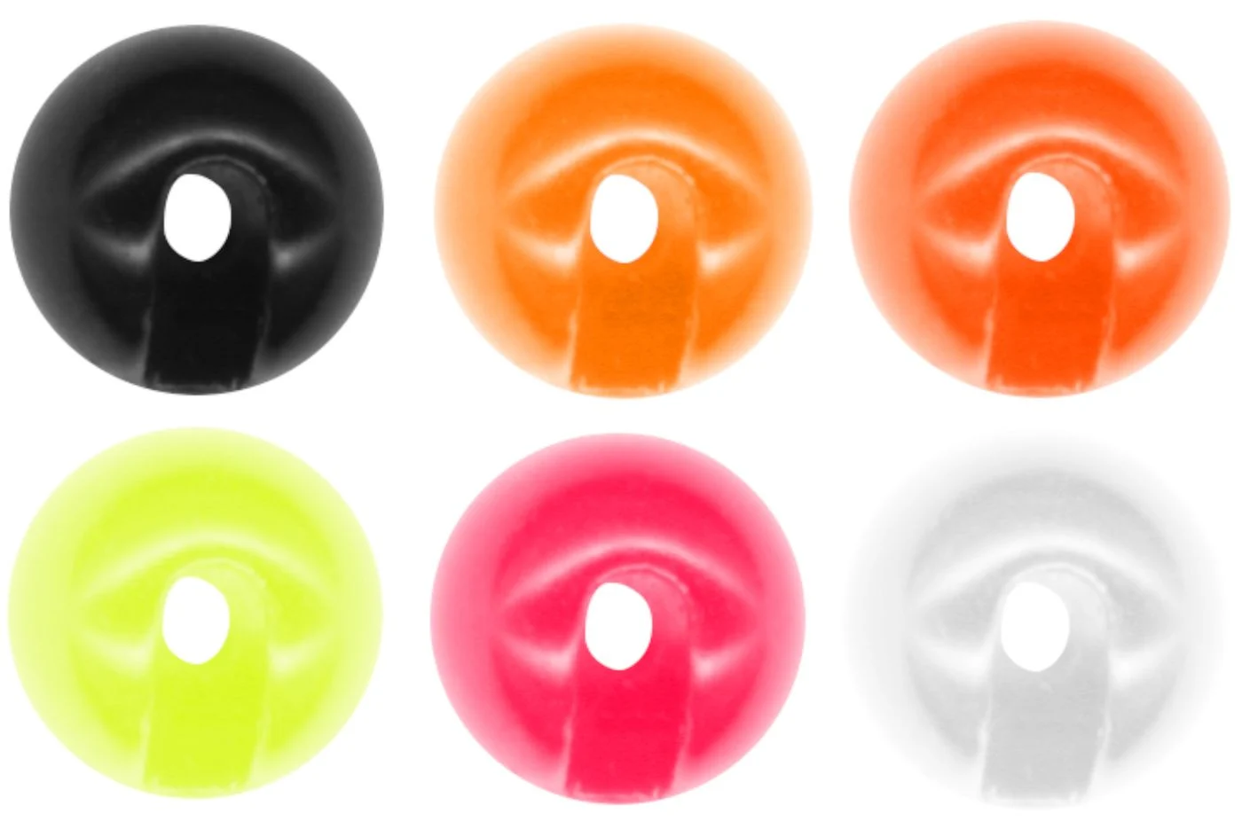 FTM Tungsten Perle Omura geschlitzt - Gewichte für Jighaken schwarz / 2.8mm / 8 Stück