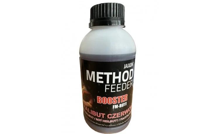 Jaxon Method Feeder Booster Red Halibut 350 Gramm Flüssigliquid für Angelfutter