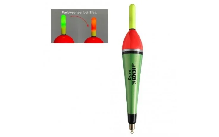 Jenzi Elektropose mit Bissanzeige mit Farbwechsel 8 + 5 Gramm für das Nachtangeln