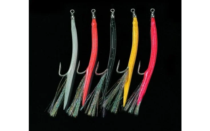 Jenzi Gummi Makk Set Angelköder Dorschköder Heilbuttköder 5 Stück Hakengr. 8/0 5 Stück