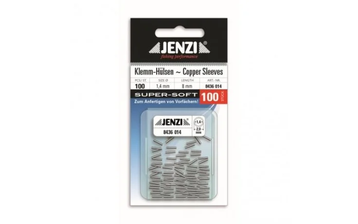Jenzi Klemm Hülsen 1,4 mm 100 Stück 8 mm Länge