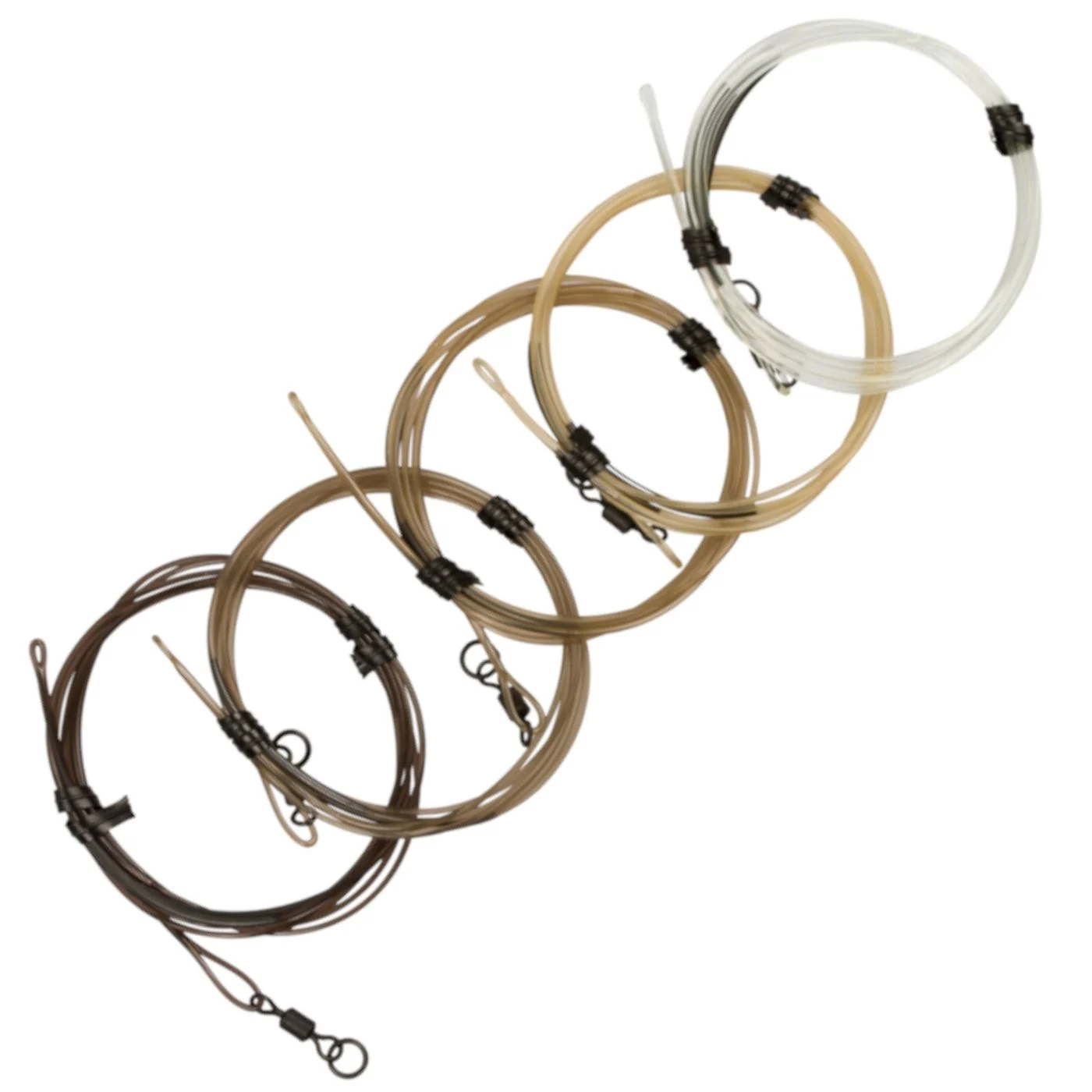 Korda Dark Matter Leader Size 8 Ring Swivel 100cm 30lb - Karpfenleader Clear