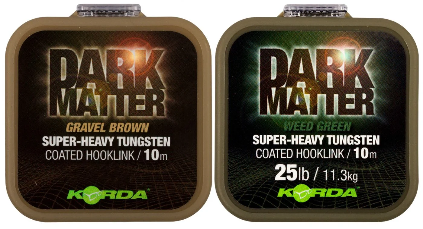 Korda Dark Matter Tungsten Coated Braid 10m - Vorfachschnur Weed 25lbs/11.3kg