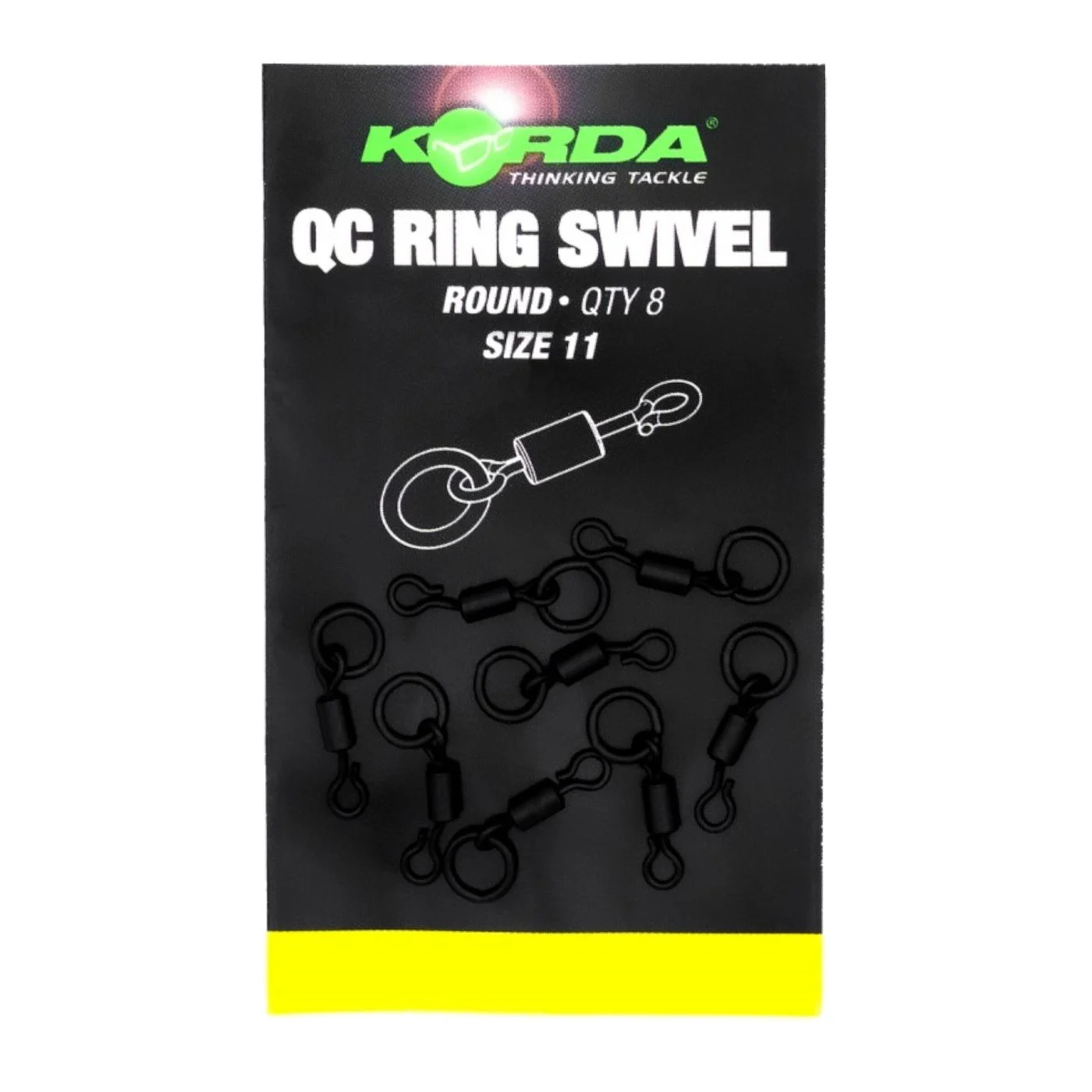 Korda QC Round Ring Swivel Size 11 -8 Wirbel