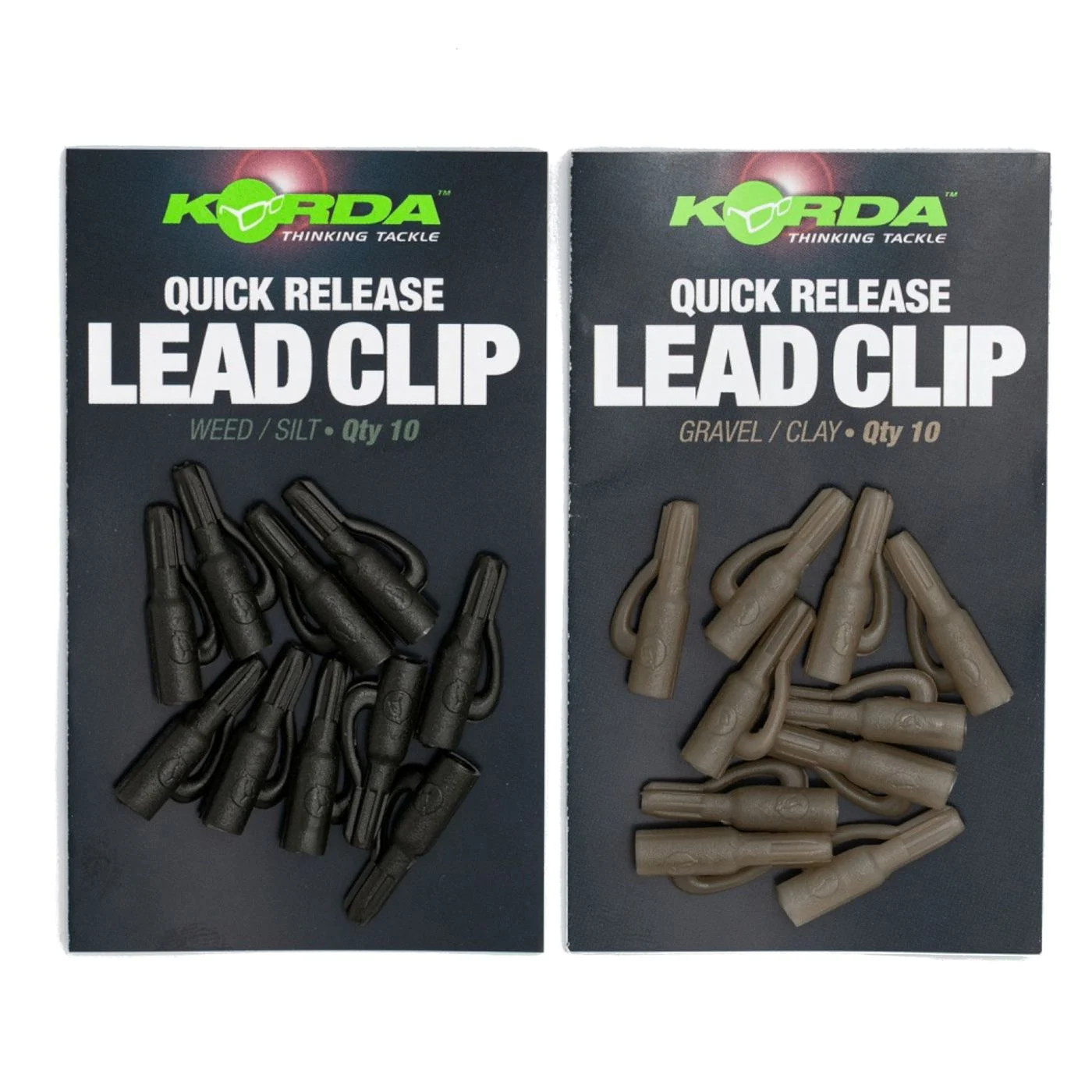 Korda Quick Release Lead Clips - 10 Bleiclips Gravel/Clay