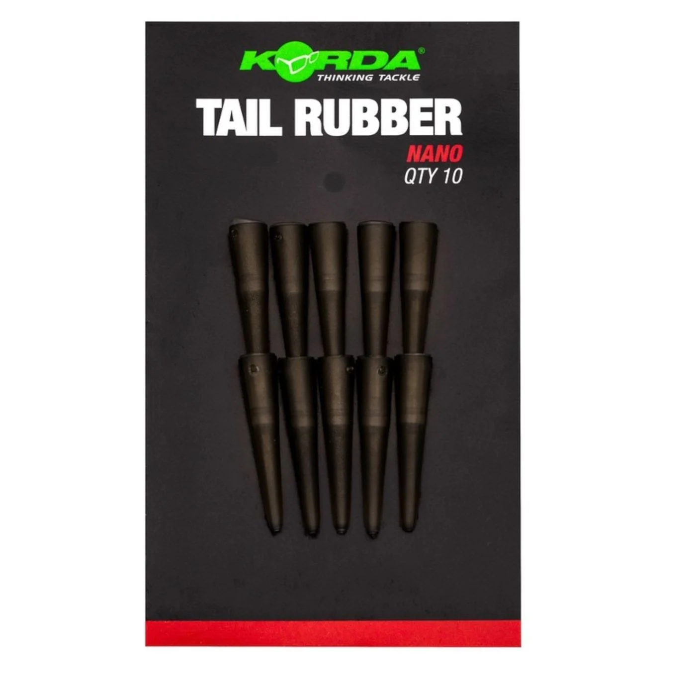 Korda Tail Rubber Nano - 10 Tubes Weed