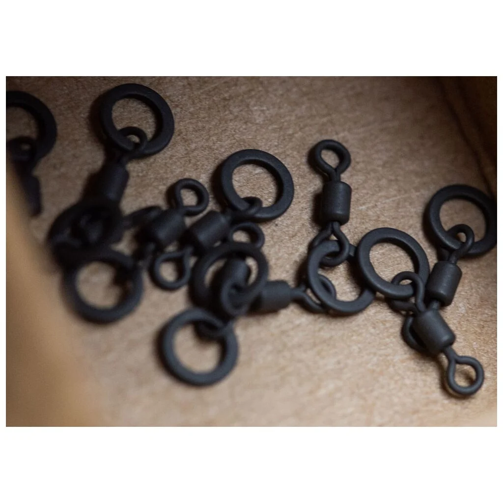 Kryston Micro Hook Ring Swivel black, 10pc