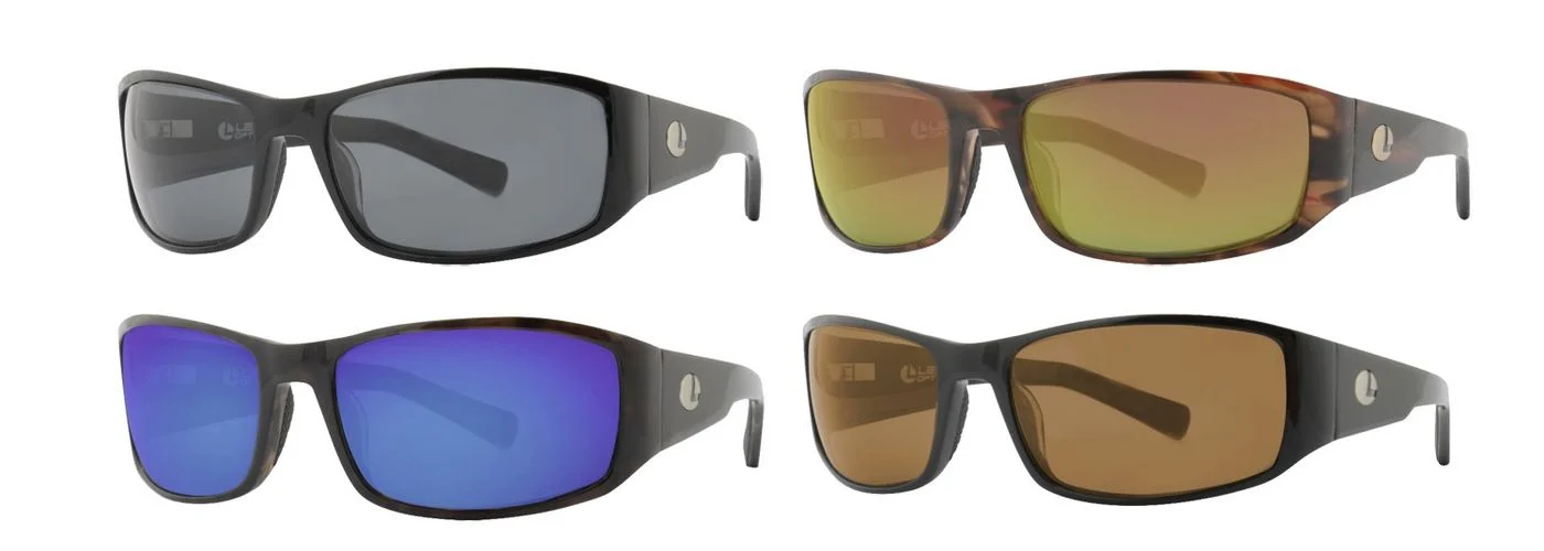 Lenz Optics Nordura Sunglass Polbrille Edelstahlbügel / Acetatrahmen Rahmen shiny black / Gläser brown