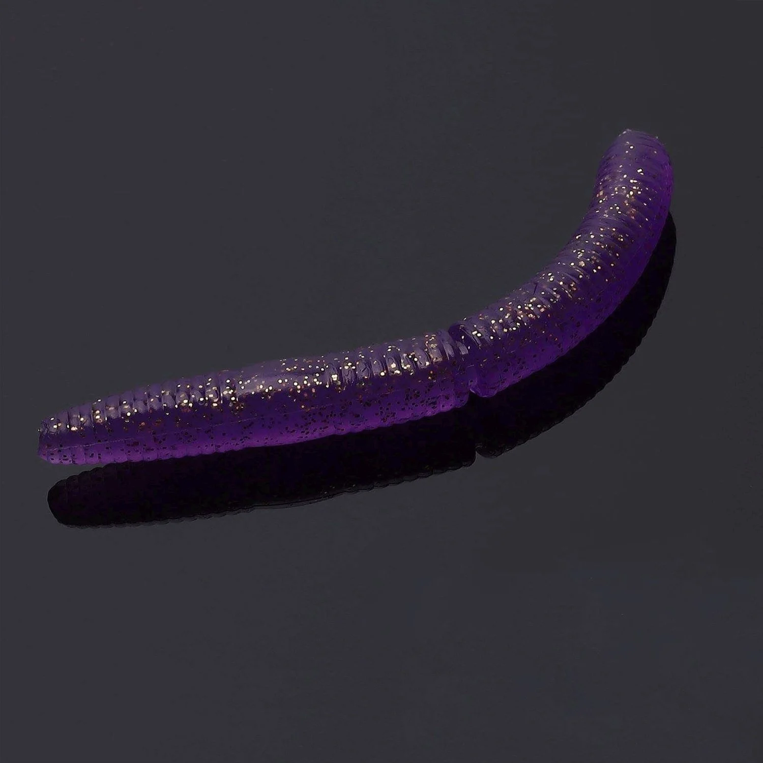 Libra Lures Fatty D´Worm - Creaturebait Farbe: purple glitter | Länge: 6,5cm | Aroma: Krill Flavour