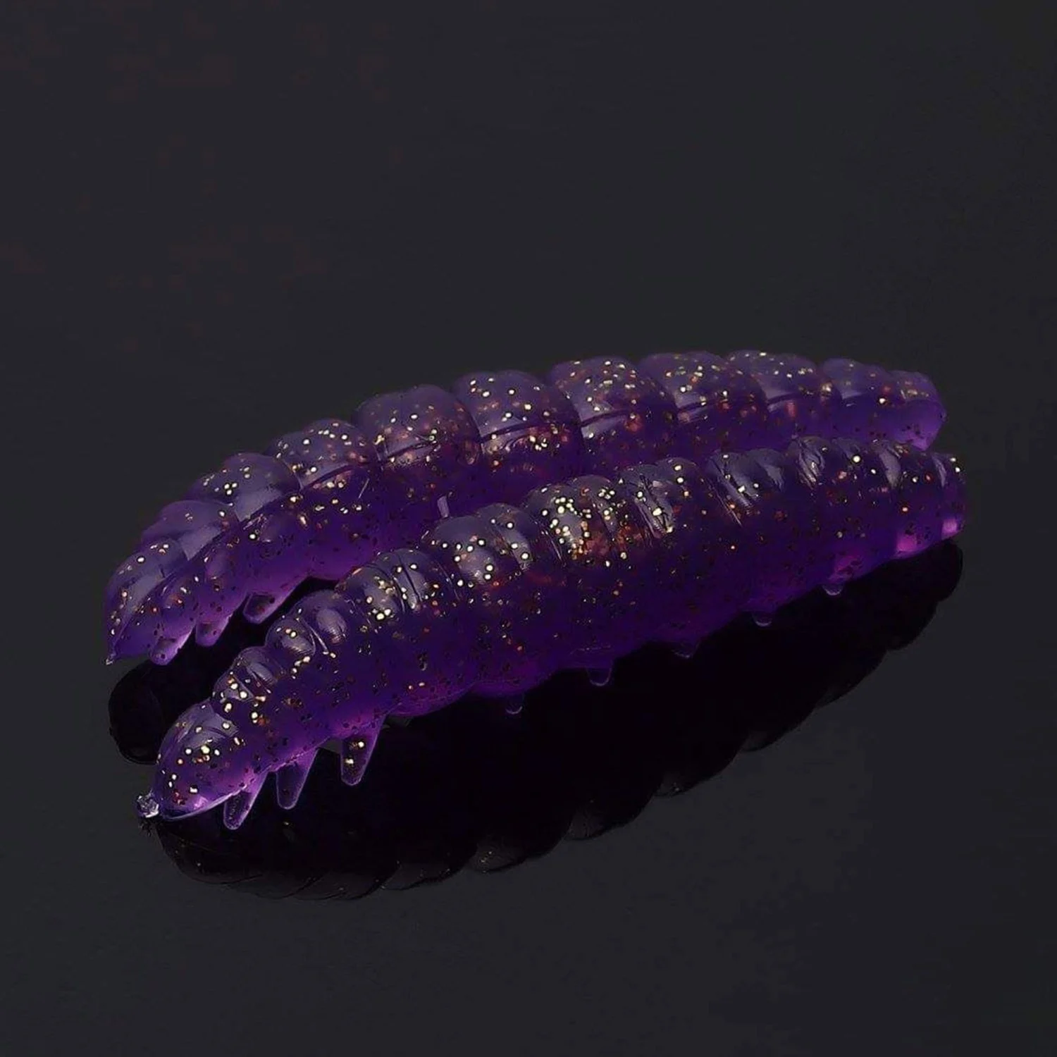 Libra Lures Larva - Creaturebait Farbe: purple glitter | Länge: 3cm | Aroma: Krill Flavour