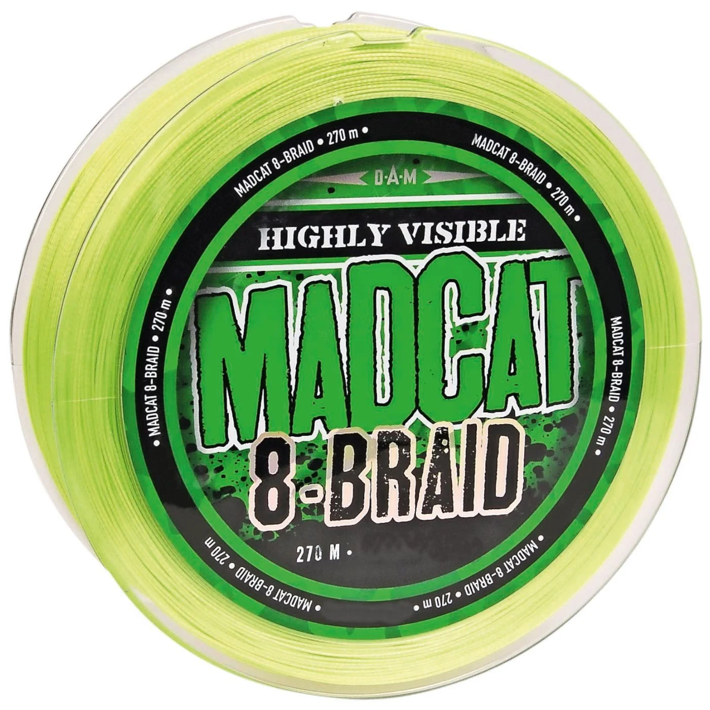 Madcat 8-Braid Wallerschnur - 270m geflochtene Angelschnur 0.35mm / 29.5kg