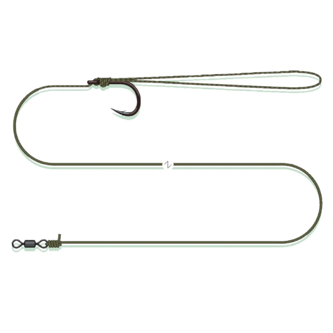 Madcat Coatet Pellet Rig - Wallervorfach 2/0 60cm / 0.75mm & 1.2mm / 61kg