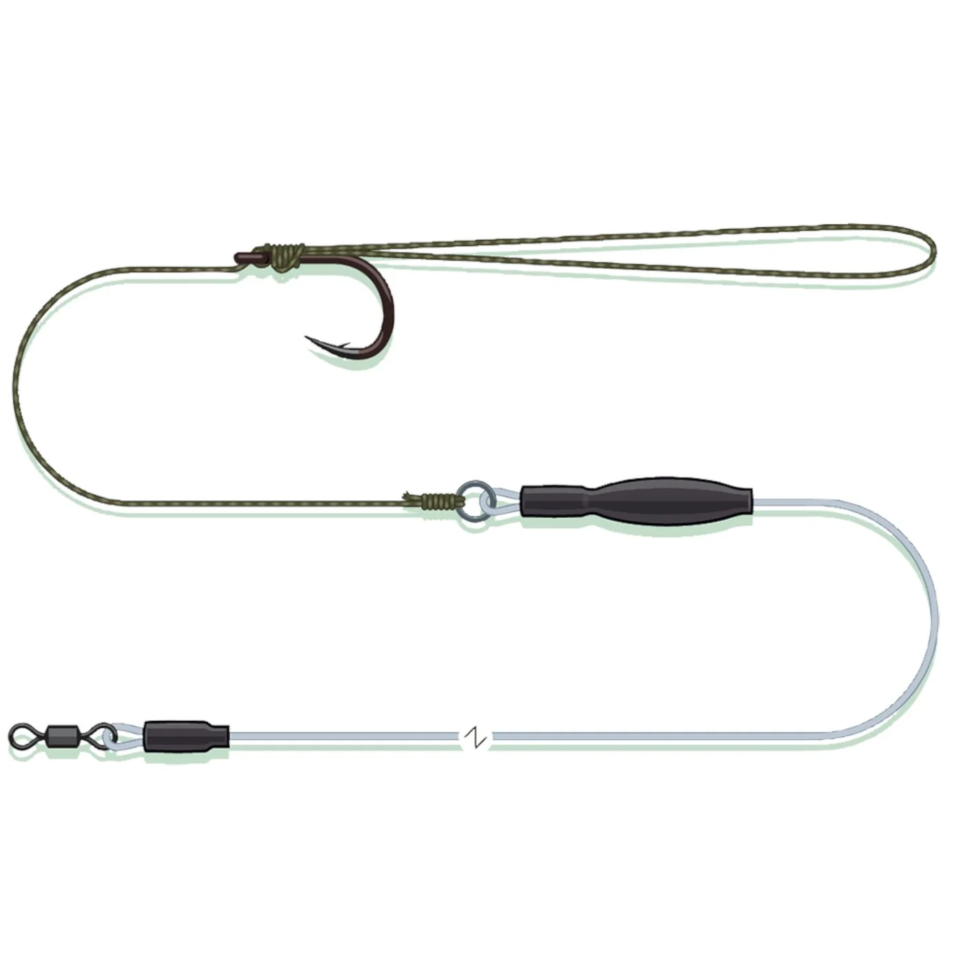 Madcat Pop-Up Pellet Rig - Wallervorfach 1/0 55cm / 0.80mm / 66kg