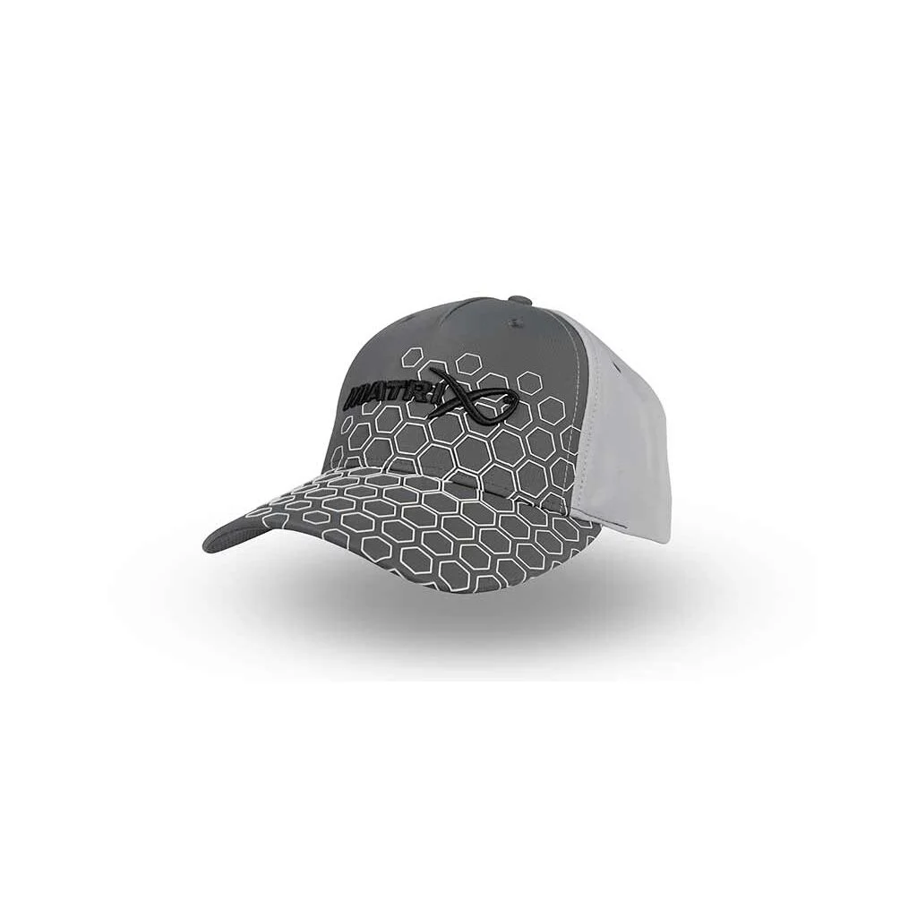 Matrix Hex Print Baseball Cap grey