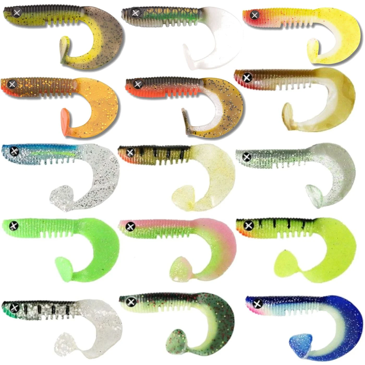 Monkey Lures 10cm Curly Lui Jig - 5 Gummifische Salted Perch